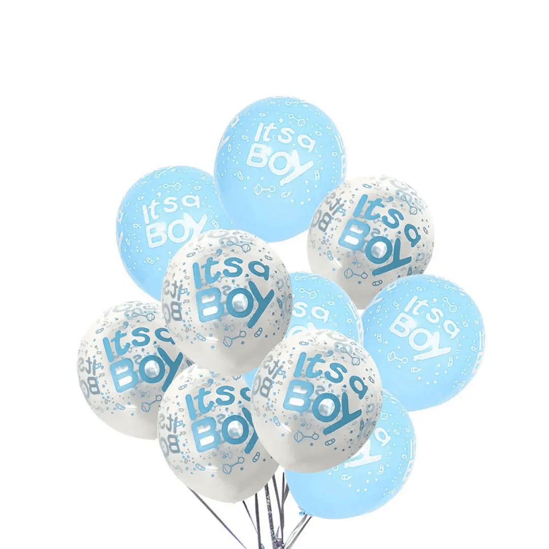 Geboorte ballonnen | It's a Boy ballonnenset blauw 10 stuks - GeboorteMacarons