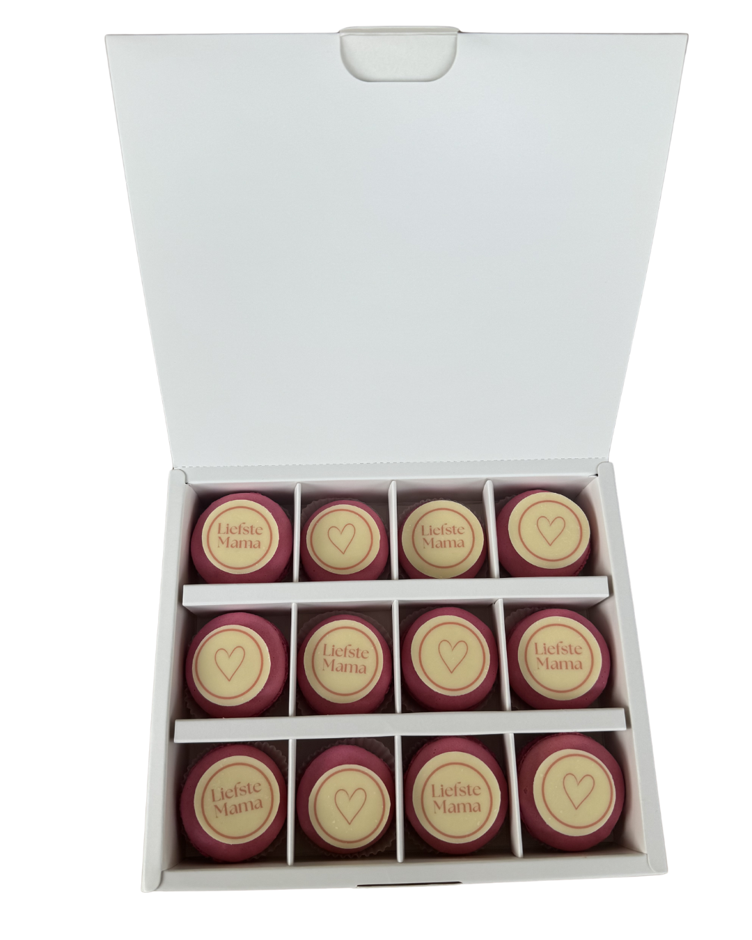 Moederdag macarons - 12 stuks Geboortemacarons