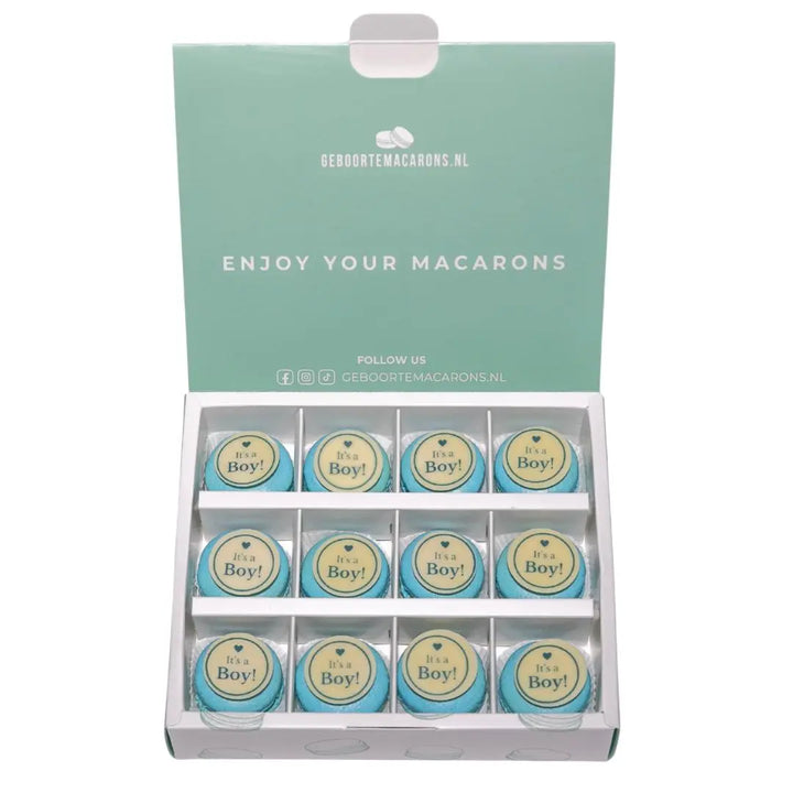 Geboorte macarons It's a Boy GeboorteMacarons