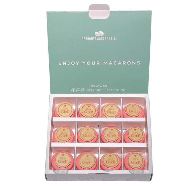 Geboorte macarons It's a Girl GeboorteMacarons
