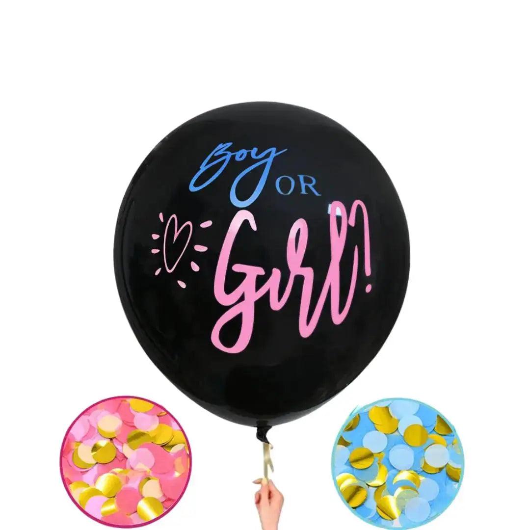 Gender reveal ballon voor de geslachtsbekendmaking - GeboorteMacarons