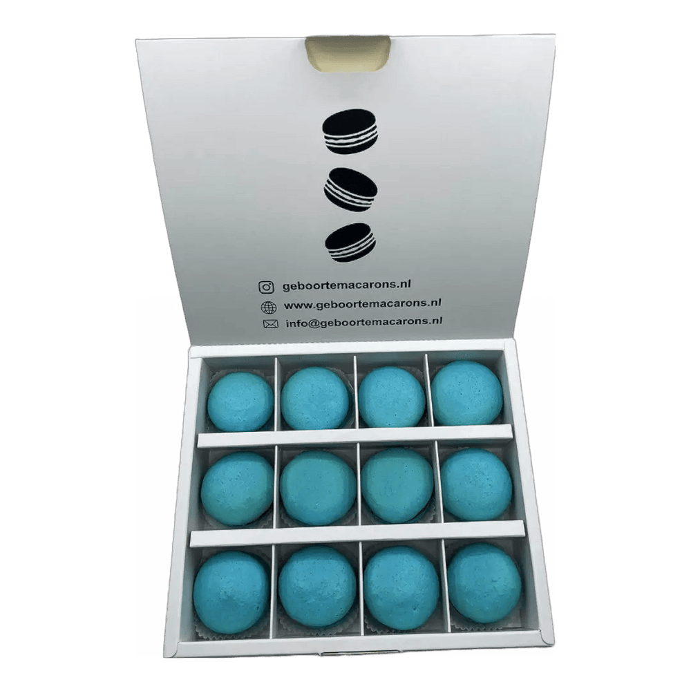 Geboorte macarons Jongen/Blauw - GeboorteMacarons