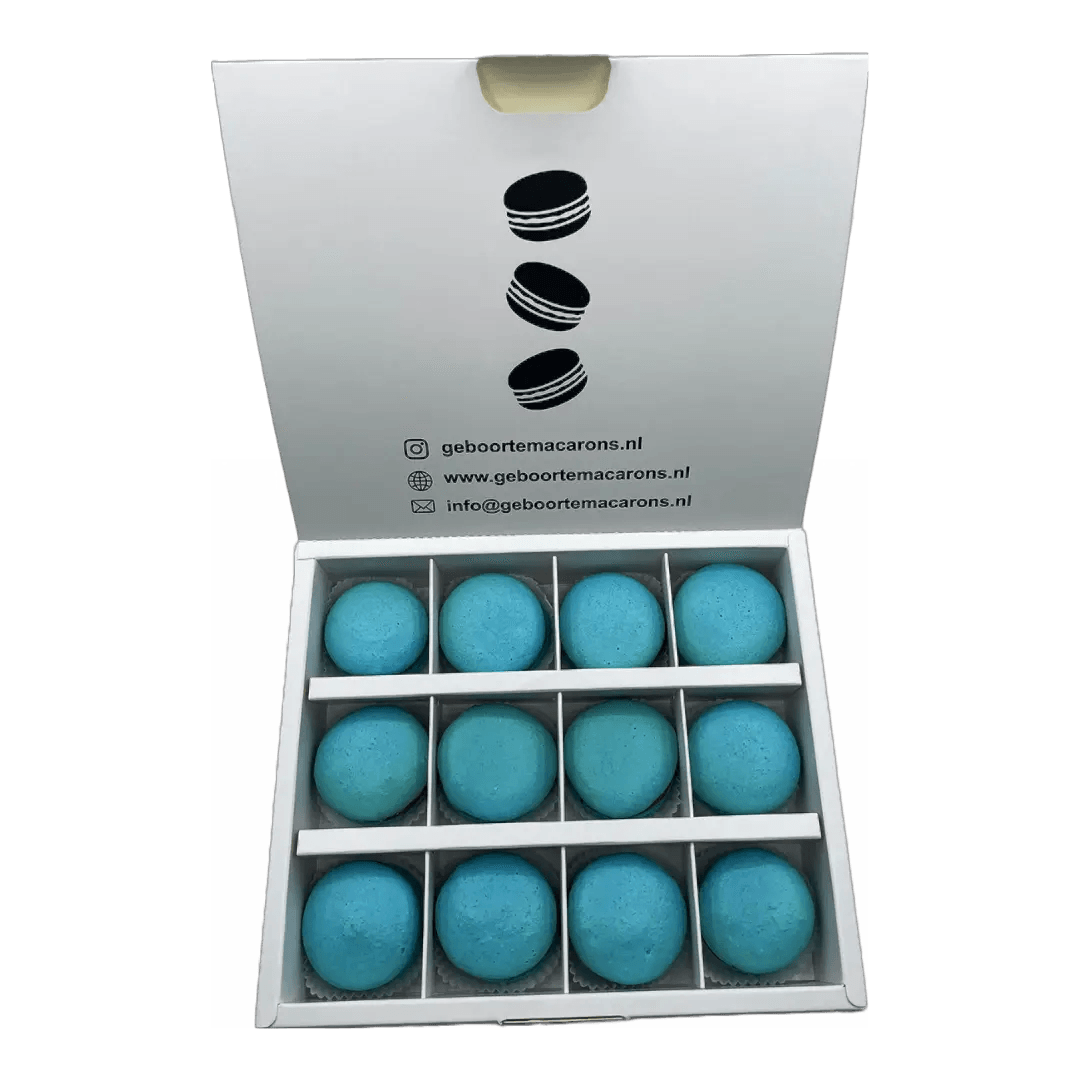 Geboorte macarons Jongen/Blauw - GeboorteMacarons