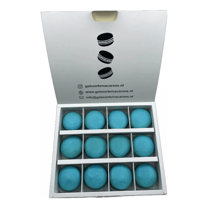 Geboorte macarons Jongen/Blauw - GeboorteMacarons