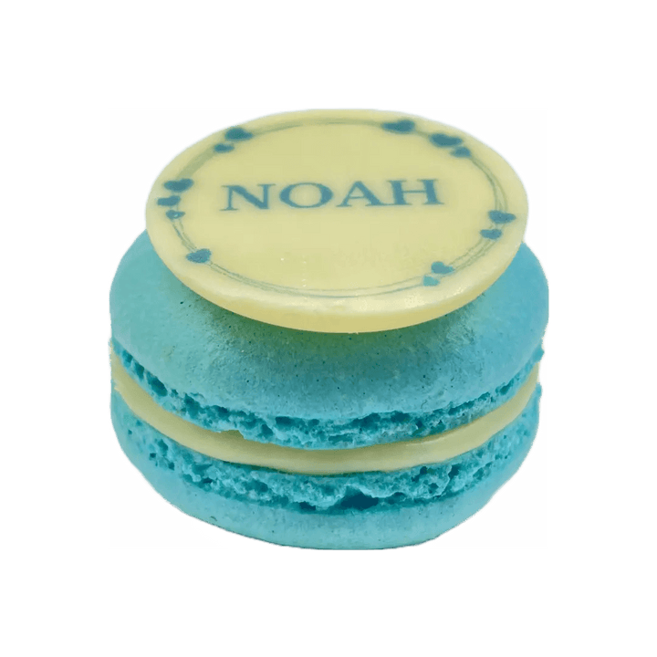 Geboorte macarons Jongen/ Blauw met Naam - GeboorteMacarons