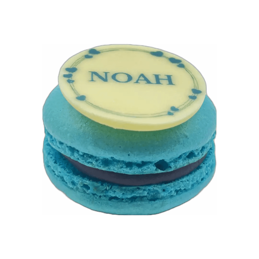 Geboorte macarons Jongen/ Blauw met Naam - GeboorteMacarons