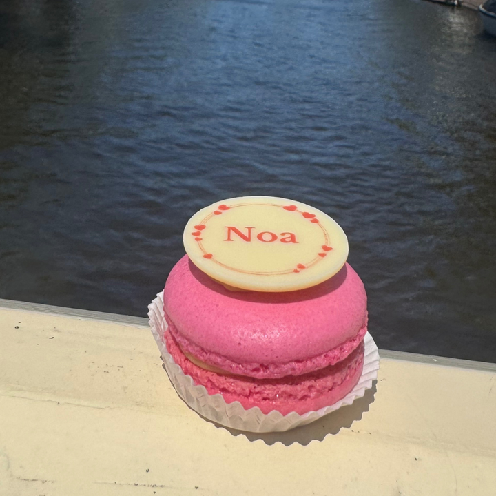 Geboorte macarons Meisje/Roze met Naam - 12 stuks GeboorteMacarons